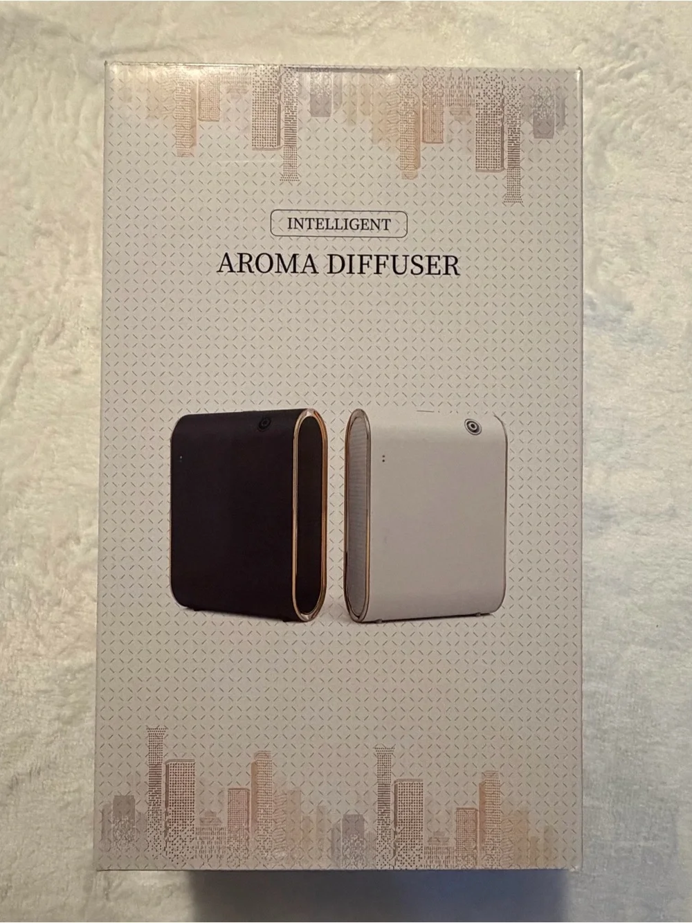 Intelligent Waterless Essential Oil Diffuser with WiFi- Black and Gold